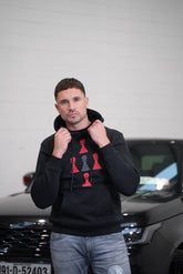 5 PAWN HOODIE 4 RED 1 BLACK