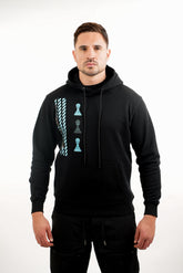 Amico Black Tri Pawn Tyre Mark Hoodie