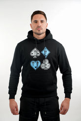 Black Suit Grey Baby Blue hoodie