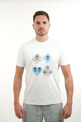 Amico White Suit Grey Baby Blue Tee