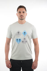 Grey Suit Grey Baby Blue Tee