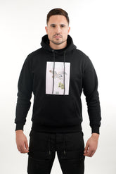 Amico Black Hoodie Pink Eagle