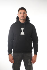 Black Single White Pawn Hoodie