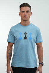 Amico Tri-Pawn Baby Blue Blue/Black Tee