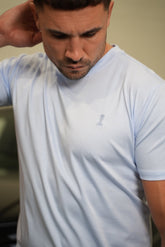 Embroidery Baby Blue Pawn Tee