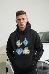 AW25 - Hoodie Cards Suits Black