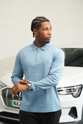 AW25 - Long Sleeve 3 Button Baby Blue