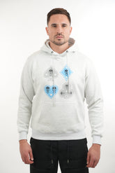 Grey Suit Grey Baby Blue Hoodie