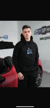 Men's New Tri Pawn Hoodie Blue Black Blue