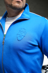 Colbalt Blue Skull Zip Jacket