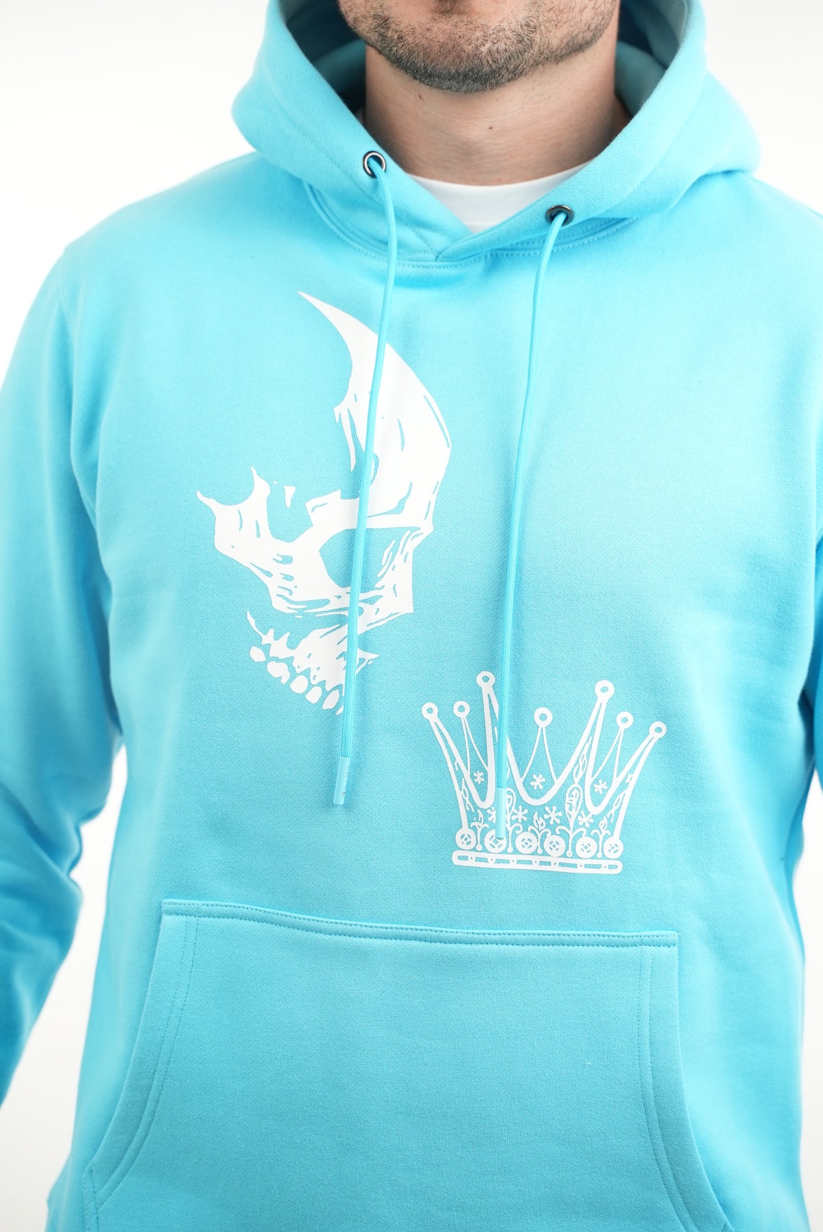Amico Baby Blue Skull Crown Hoodie