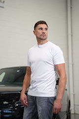 WHITE EMBROIDERY TEE