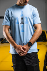 BABY BLUE 5 PAWN TEE 4 BLUE 1 BLACK