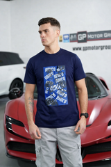 Men's Navy Skull Blue T-Shirt