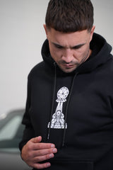BLACK HOODIE TWO WHITE PAWN