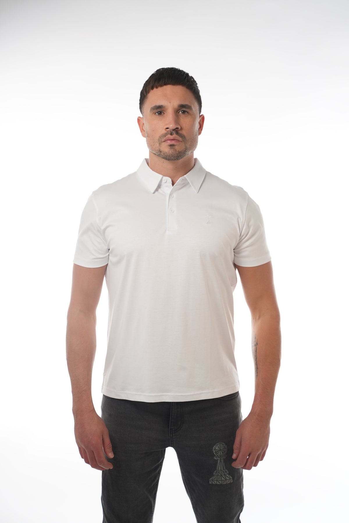 White Pawn Embrodiery Polo