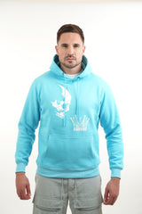 Amico Baby Blue Skull Crown Hoodie