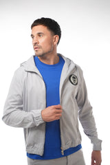 Round Skull Badge Grey Jacket