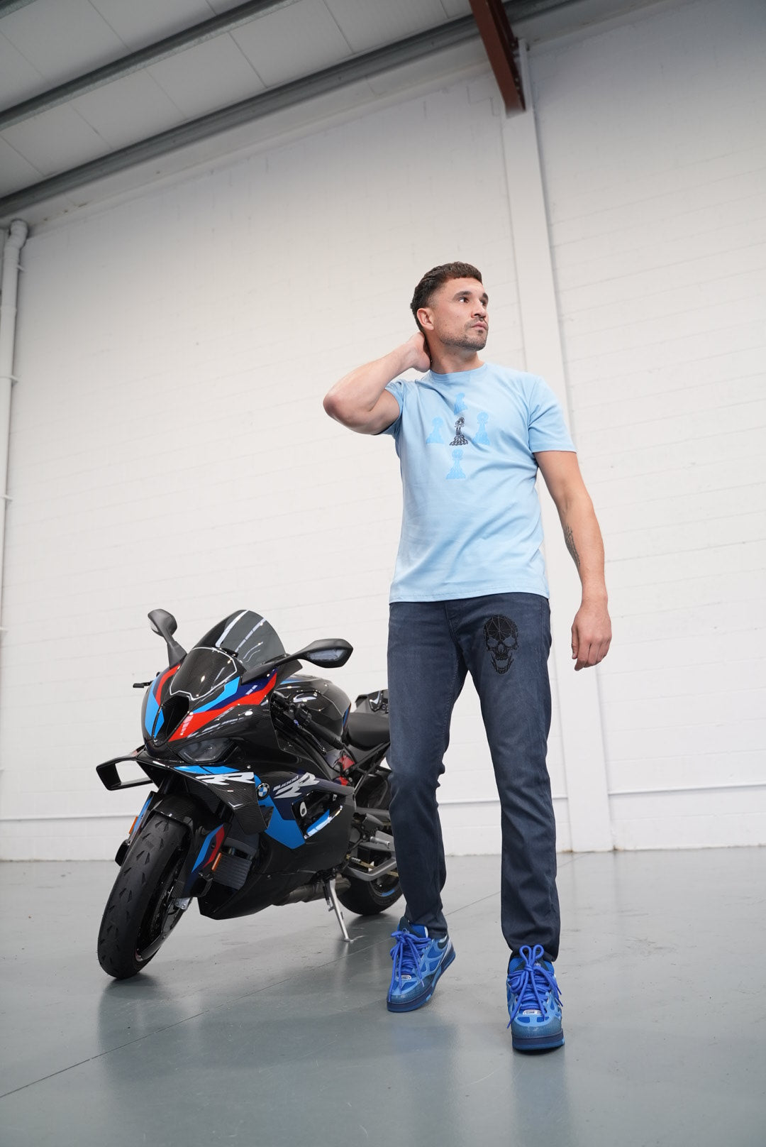 BABY BLUE 5 PAWN TEE 4 BLUE 1 BLACK