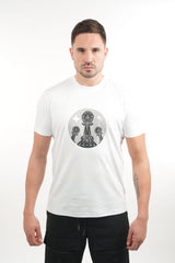 Amico Tri Pawn Crest Tee White