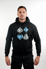 Black Suit Grey Baby Blue hoodie