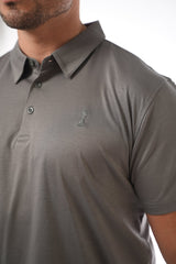 Grey Pawn Embrodiery Polo