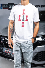 WHITE TEE 5 PAWN -4 RED 1 BLACK