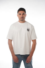 Oversized White Amico Fist Crest TEE
