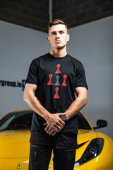 BLACK TEE 5 PAWN TEE -4 RED 1 GREY