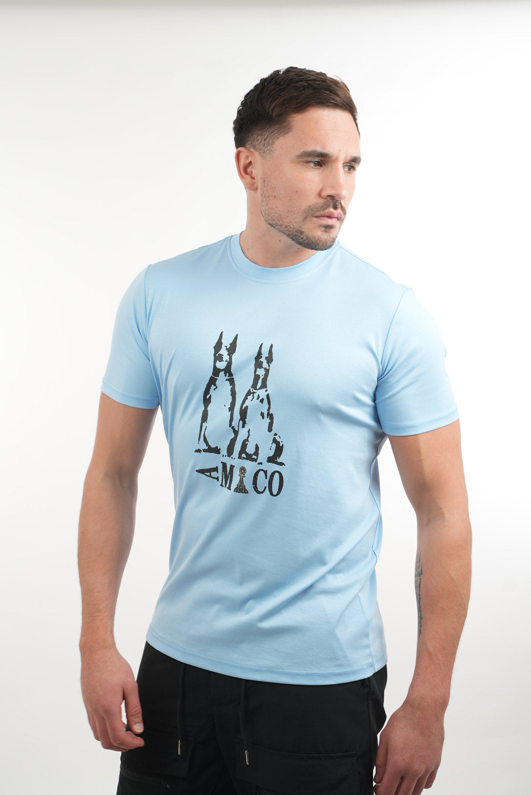 Two Dogs Baby Blue Tee