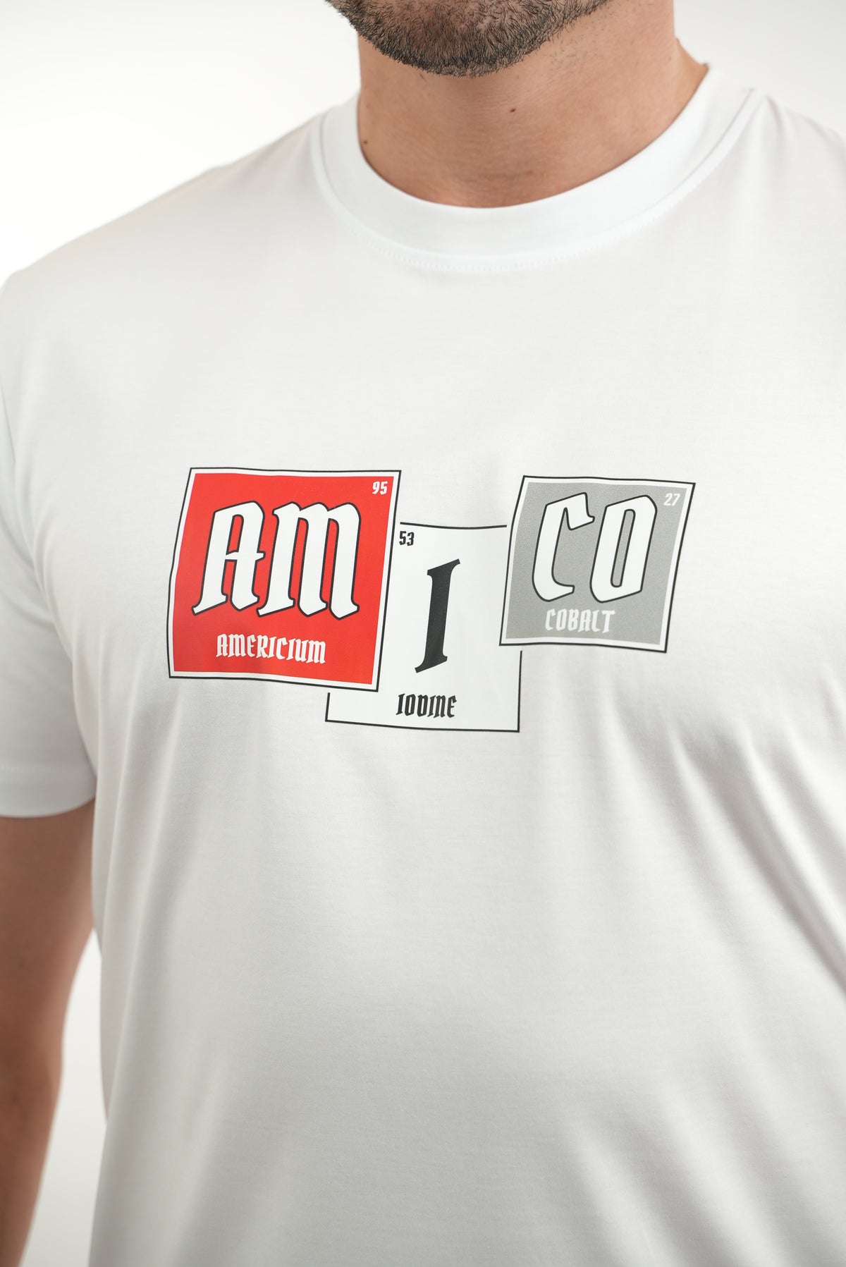 Amico Elements White Tee Red White Grey
