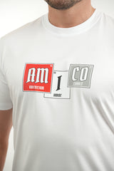 Amico Elements White Tee Red White Grey