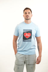 Amico Baby Blue Red Heart Tee