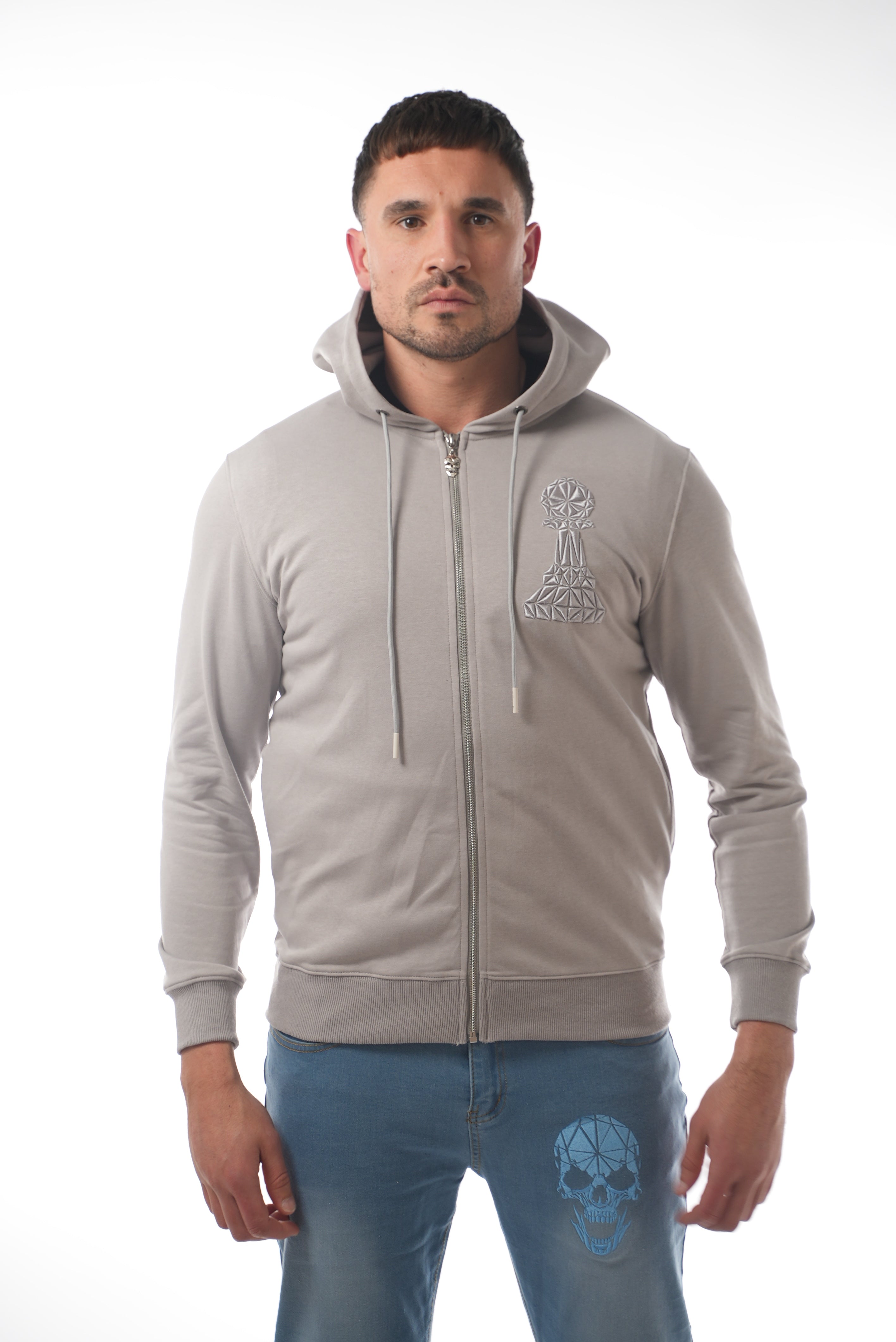 Grey Full Zip Hoodie
