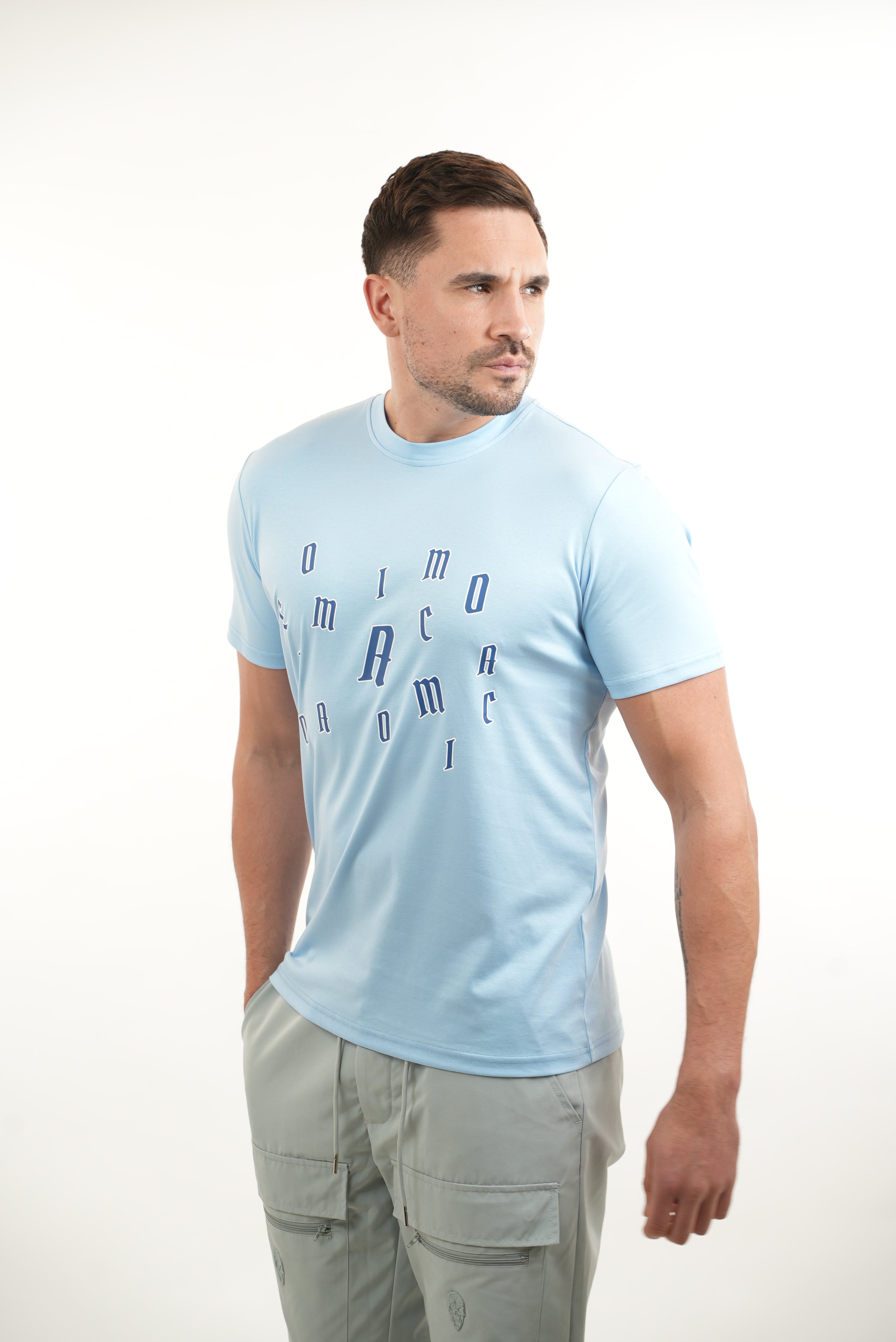Amico Lettered Tee Baby Blue