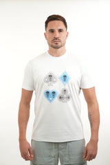 Amico White Suit Grey Baby Blue Tee