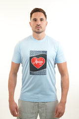 Amico Baby Blue Red Heart Tee