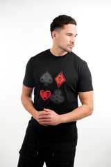 Amico Black Suit Black/Red Tee