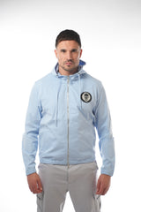 Round Skull Badge Baby Blue Jacket