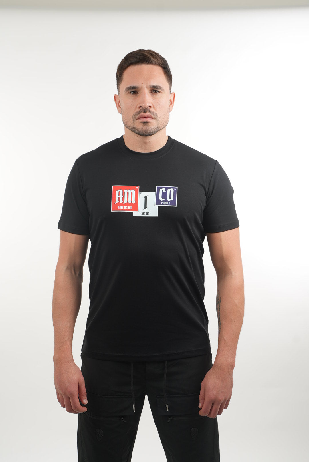 Amico Black Element Tee Red White Blue