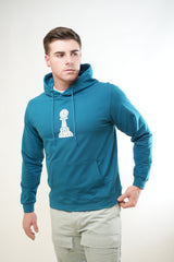 Men's Blue White Pawn Hoodie