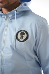 Round Skull Badge Baby Blue Jacket