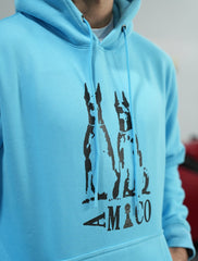 Amico Two Dog Hoodie Baby Blue