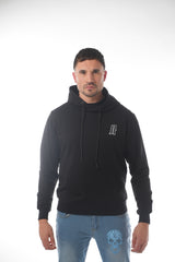 Black Embroidered “A” Hoodie