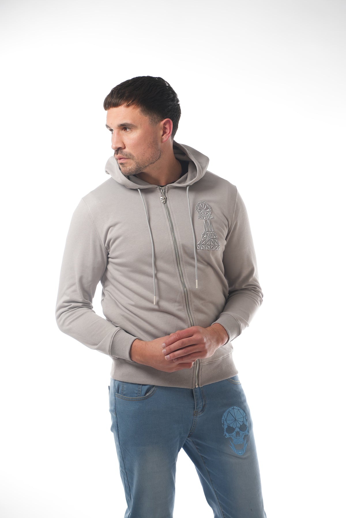 Grey Full Zip Hoodie