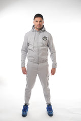 Round Skull Badge Grey Jacket