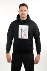 Amico Black Hoodie Pink Eagle