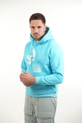 Amico Baby Blue Skull Crown Hoodie