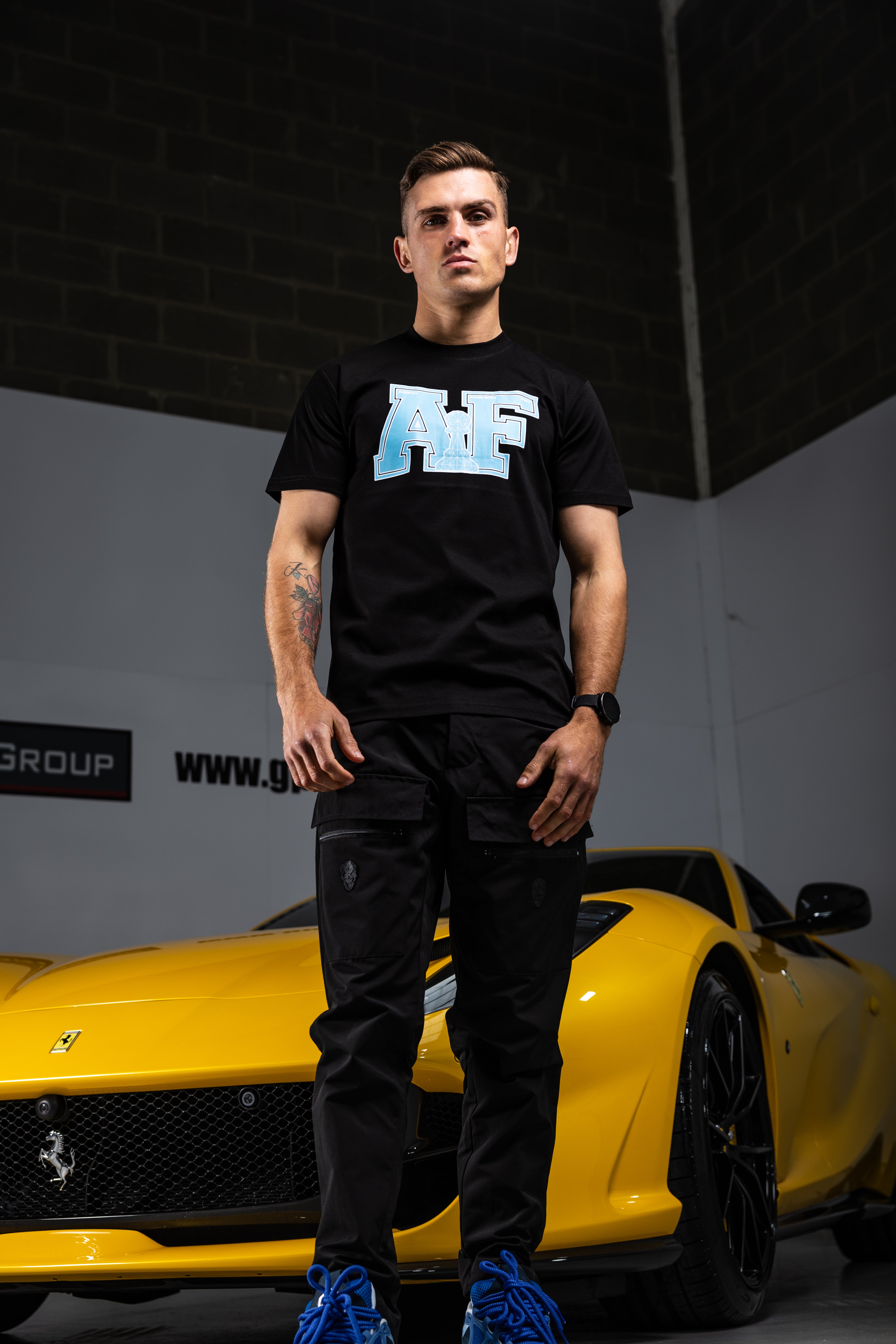 AF Pawn Tee Black/Baby Blue