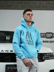 Amico Two Dog Hoodie Baby Blue